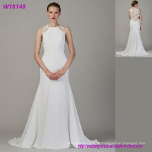 Fertigen Sie High-End-Real Brautkleid Boden Länge A-Line Braut Kleid für Hochzeit